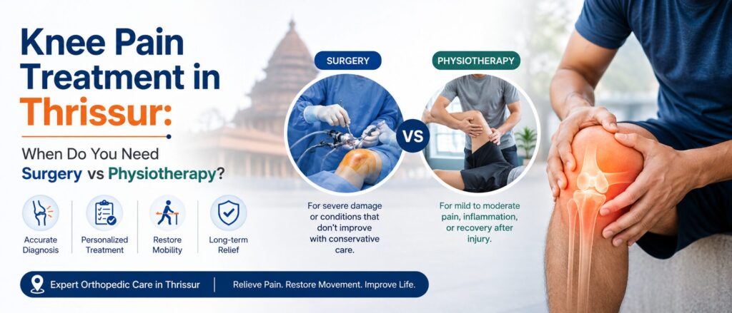 Find out if you need knee surgery or physiotherapy.