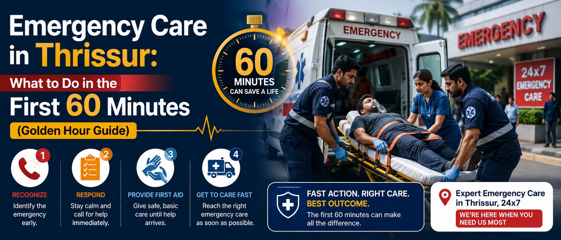 Learn what to do in the first 60 minutes of a medical emergency.
